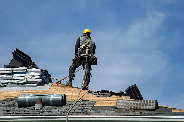 Professional Gutter Installation technician working in Holland Patent, NY
